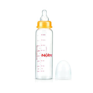 Nuby Glass Nurser Bottle Assorted Colors 240 ml ID1179