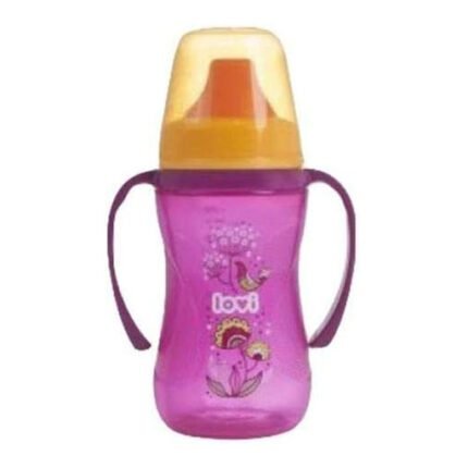 Lovi 035330 Non-spill Cup- Yellow and Pink 250 ml - Image 1