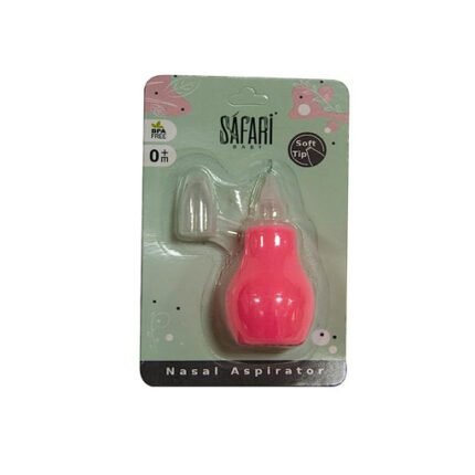 Safari Baby Nasal aspirator with cap pink - Image 1