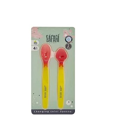 SAFARI baby color changing spoon set yellow 2 Piece - Image 1