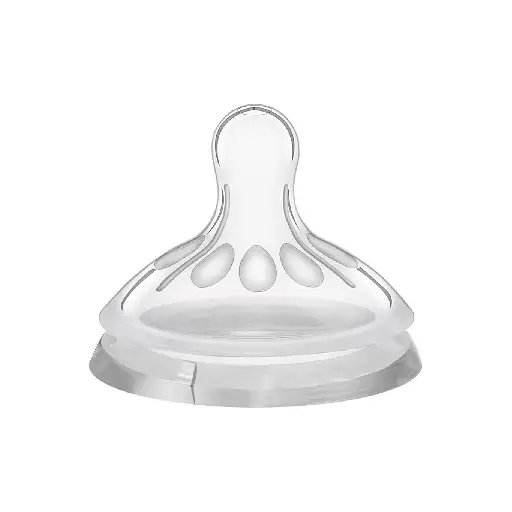 Wee Baby 150 Natural Feeling Silicone Nipple for Bottle, 2 Pieces - Clear