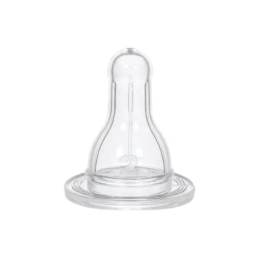 Wee Baby 299 Anti-Colic Nipple for Bottle, 2 Pieces - Clear