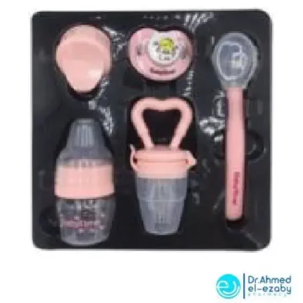 Baby Time Baby Accessories BT 513 5 IN SET PP FEEDING BOTTLES |& SHOOTHER pink 1.0 Piece - Image 2