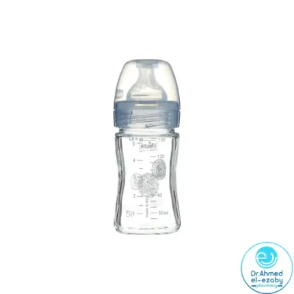 Chicco Well Being Silicone Bottle Slow Flow Nipple, 150ml - Grey - Image 3