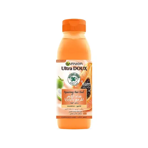 Garnier Ultra Doux Repairing Papaya Hair Food Shampoo for Damaged Hair, 350 ml Garnier Ultra Doux Repairing Papaya Hair Food Shampoo for Damaged Hair, 350 ml