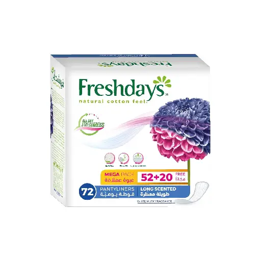 Sanita Freshdays Long Scented Panty Liners, 72 Counts