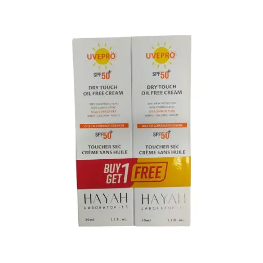HAYAH UVEPRO dry touch CREAM 50 ML 1+1 FREE