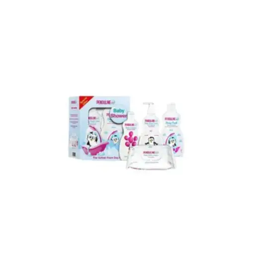 Penduline Baby Shower Set (Baby Bath 300ml - Body Lotion 200ml - Wipes - cologne 100ml Free)