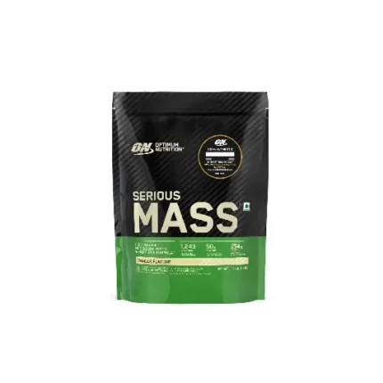 Serious Mass High Protein Weight Gainer, Mass Gainer Powder, Supports Muscle Building & Weight Gain Goals - Vanilla, 5.44 Kgs (12 lbs)