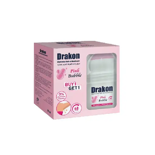 Drakon WHITENING ROLL ON DEODORANT PINK BUBBLE OFFER (1+1) 50 ml