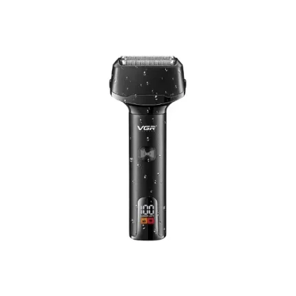 VGR Professional Hair Trimmer Waterproof Shaving Machine Beard Trimmer Rechargeable Razor Digital Display Shaving Machine Trimmer for Men V-371