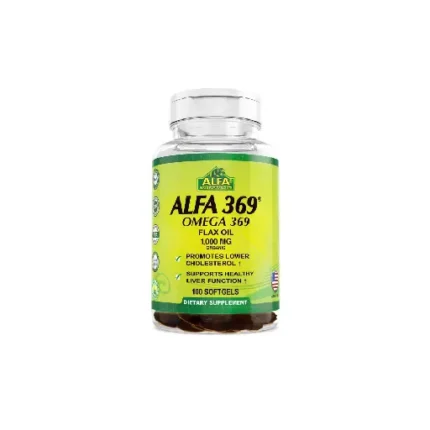 Alfa 369-Omega 369-Organic Flax Oil 1000 mg-60 soft gels