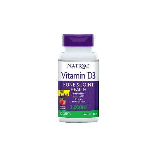 Natrol Vitamin D3 Strawberry - 2,000 IU - 90 Mini Tablets