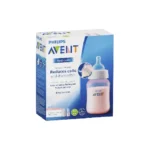 Avent Anti-Colic Wide Neck Plastic Bottles (1m+) Pink 260ml – Pack of 2