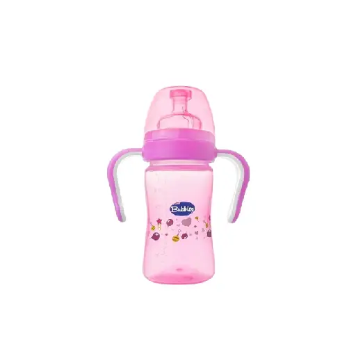 Bubbles Classic feeding bottle with hand180ml Rose