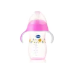 Bubbles natural feeding bottle 280 ml with hand - rose