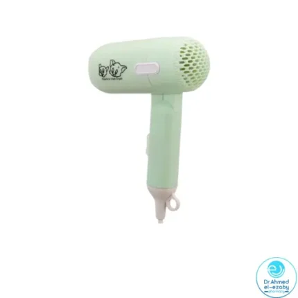 Mini Foldable Hair Dryer, 450W, Green - 8859 - Image 3