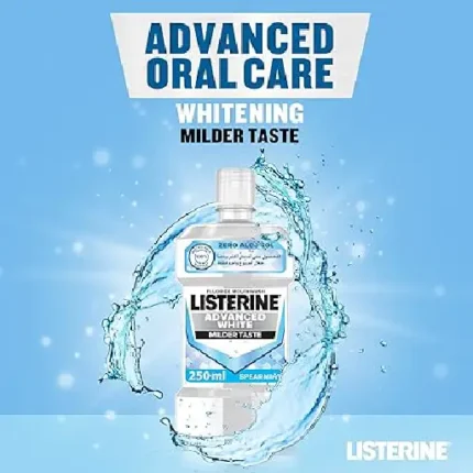 Listerine, Advanced White Mouthwash Milder Taste, 250ml - Image 3