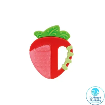 Chicco Fresh Relax Teething Ring 4M+ (strawberry or apple) - Image 2