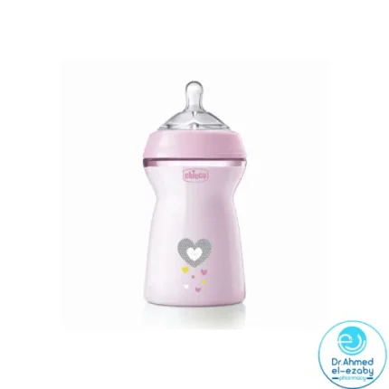 Chicco Natural Feeling Bottle,Rose +6 ml , 330 ml - Image 2