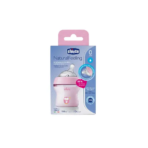 Chicco Natural Filling Plastic Bottle rose + 0 month 150ml