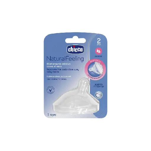 Chicco NaturalFeeling Teat 2m+ Medium Flow Silicone 1 Piece