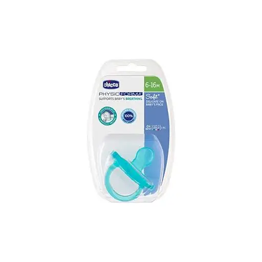 Chicco Physio Soft Silicone Soother Blue-Green 6-16m