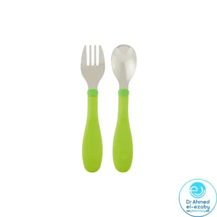 Chicco Stainless Steel Cutlery posatine inox Spoon and Fork Set - Image 2