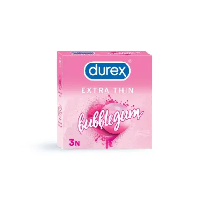 Durex Extra Thin Bubblegum Flavoured - 3 Condoms