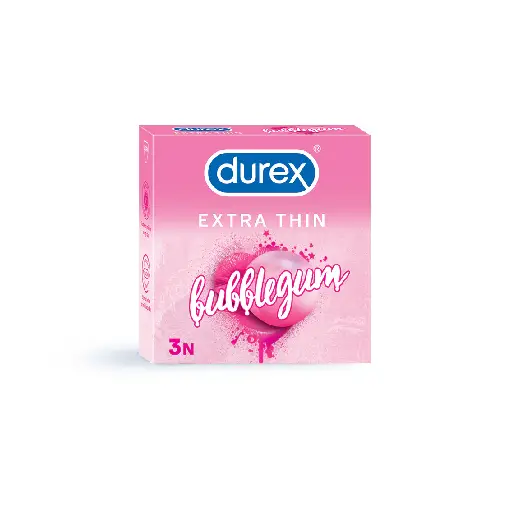 Durex Extra Thin Bubblegum Flavoured - 3 Condoms