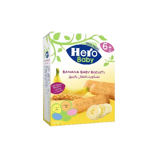 Hero banana baby biscuits with milk w180 g +6