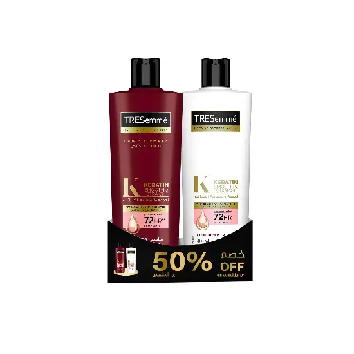 Tresemmé Shampoo Keratin Smooth & Straight 400ML + Tresemmé Conditioner Keratin Smooth & Straight 400ML