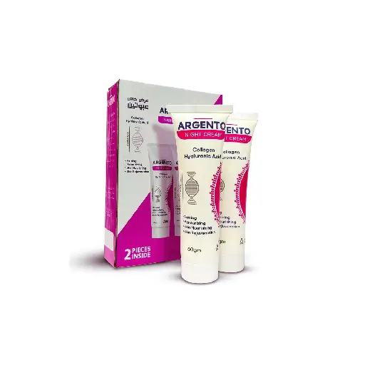 Argento night cream collagen & hyaluronic acid 60gm (1+1)OFFER