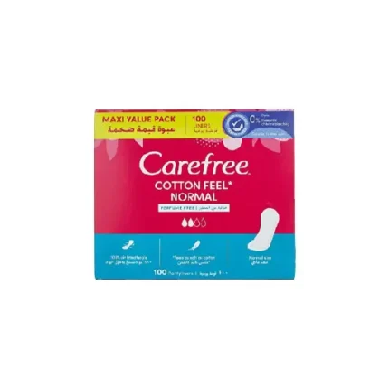 Carefree Cotton Perfume Free 100 Pieces