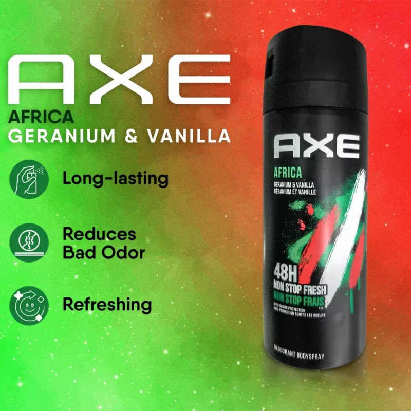 Axe Deodorant Spray Africa without Aluminium 150 ml - Image 3