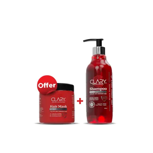 Clary Shampoo 300ml & Hair Mask Jar 300ml Offer