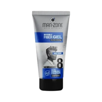MAN ZONE  INVISISBLE FIBER GEL HIGE SHINE 175 ML
