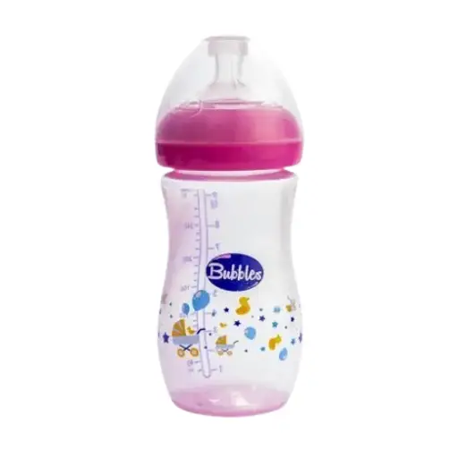 BUBBLES feeding bottle classic Rose 270m+gift
