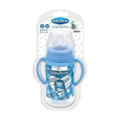 Baby time 077 wide neck BOTTLE with h 250ML (0-6)m