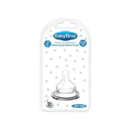 Baby time BT 103 SILICON WIDE NECK NIPPLE NO 2