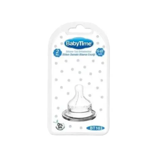 Baby time BT 103 SILICON WIDE NECK NIPPLE NO 2