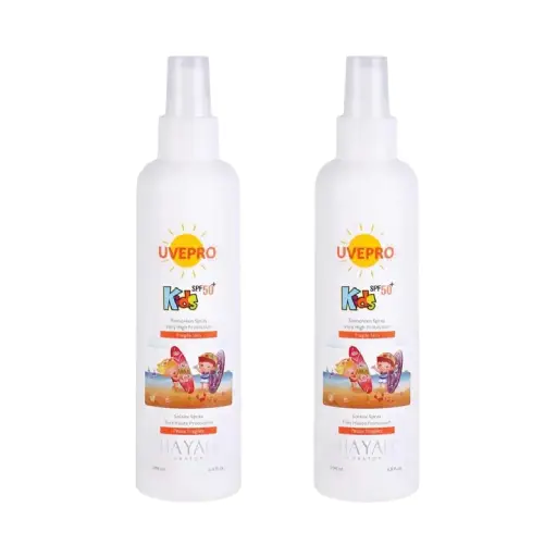 HAYAH UVEPRO KIDS SPF50+SPRAY 200 ML 1+1 FREE محلى
