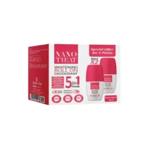 NANO TREAT WHITENING ROLL ON ROSE VANILLA 50ML 2*1