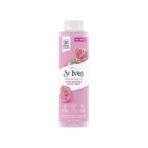 ST IVES ROSE WATER & ALOE BODY WASH 650ML