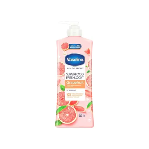 VASELINE HEALTHY BRIGHT GRAPEFRUIT BODY LOTION 320ML