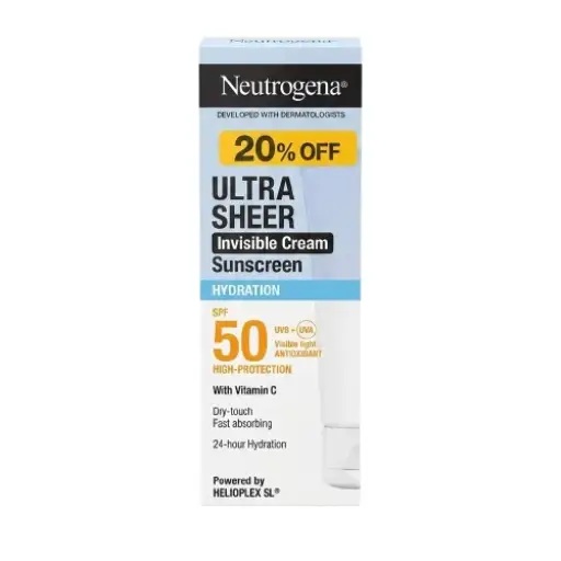 NEUTROGENA ULTRA SHEER INVISIBLE CREAM HYDRATION 50ML20%DISCOUNT