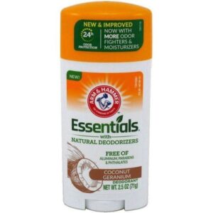 ARM & HAMMER ESSENTIALS DEODORANT COCONUT GERANIUM 71 G