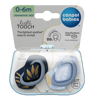 CANPOL LIGHT TOUCH SOOTHER FROM 0 6M 22/665 BLU
