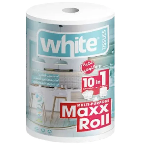 WHITE TISSUESE MAXX ROLLS