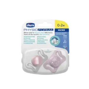 CHICCO PHYSIOFORMA MICRO 0-2 M PINK  2 PCS